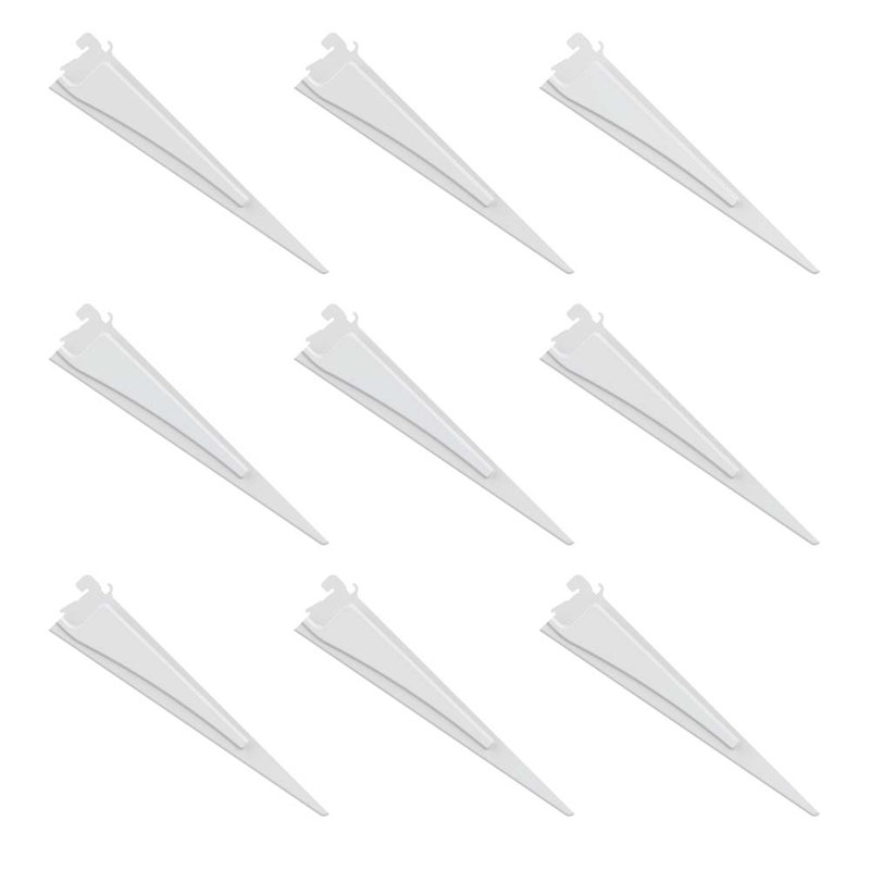 ClosetMaid 20 Pieces ShelfTrack 12 in. x .5 in. White Shelf Bracket